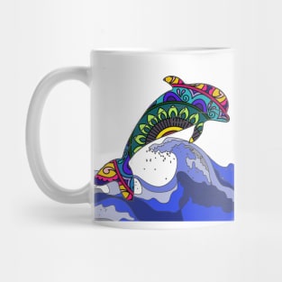Dolphin on the Waves Mug